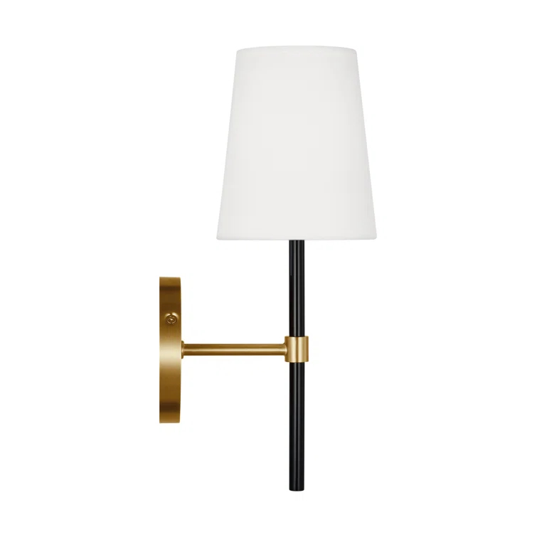 Single Light Steel Dimmable Armed Sconce