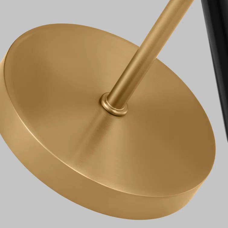 Single Light Steel Dimmable Armed Sconce