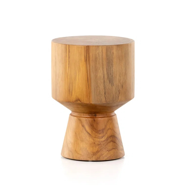 Jovie Outdoor Round Teak Side Table