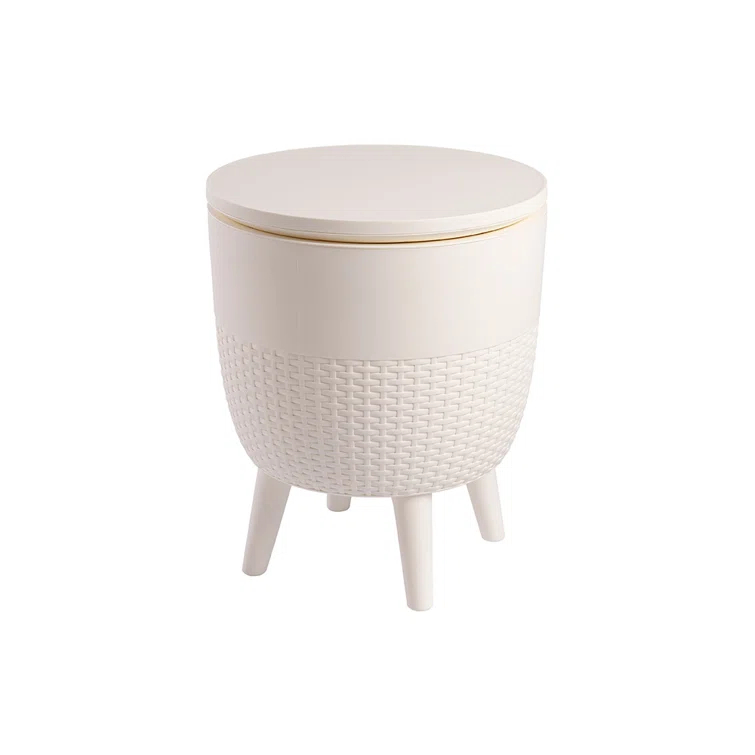 Cancun Resin Outdoor 2-In-1 Side Table and Cooler