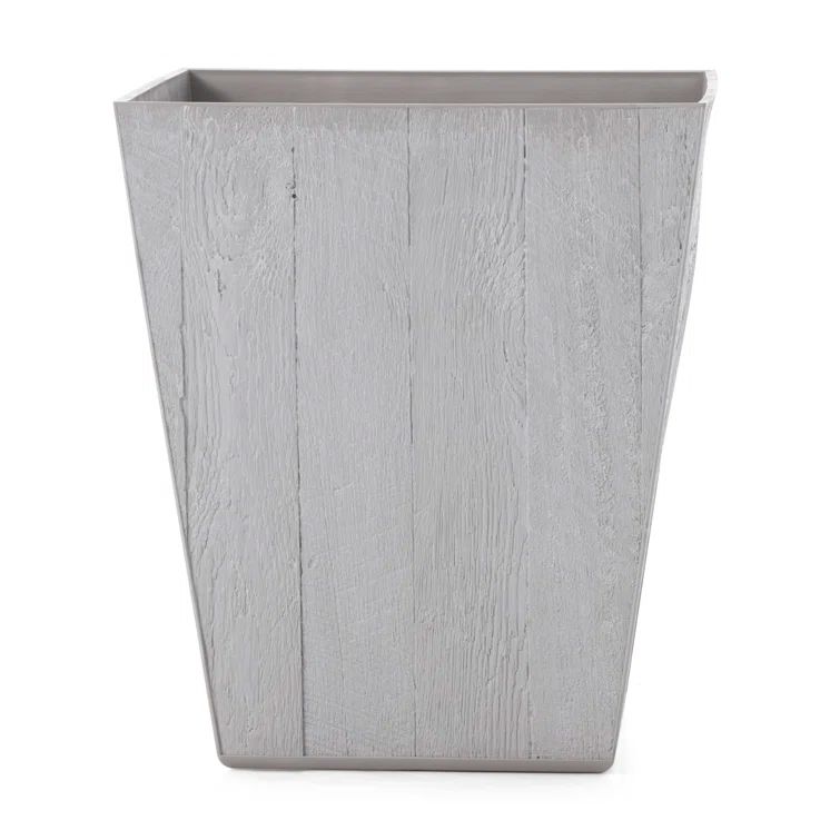 Suncast Suncast Farmington Decorative Rustic Wood Finish Garden Planter