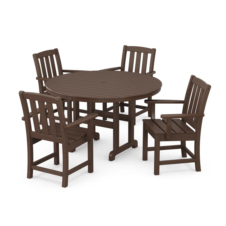 Cape Cod 5-Piece Round Farmhouse Dining Set