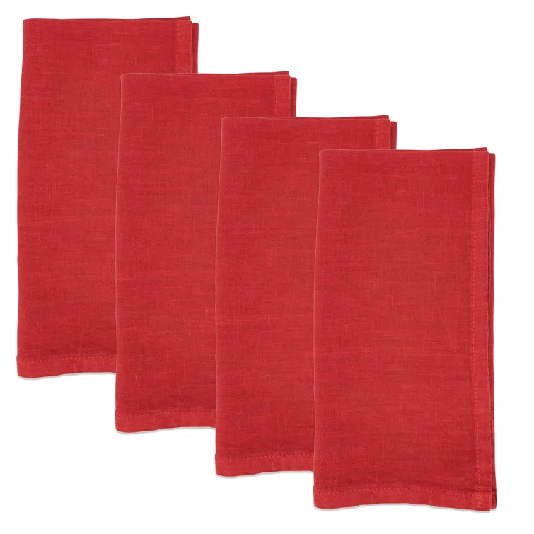 Caliban Crisp And Classic Linen Table Napkin (Set Of 4) 20S (Set of 4)