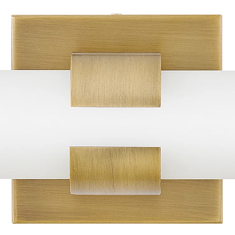 Aiden Integrated LED Bath Vanity Bar w/ Etched White Glass