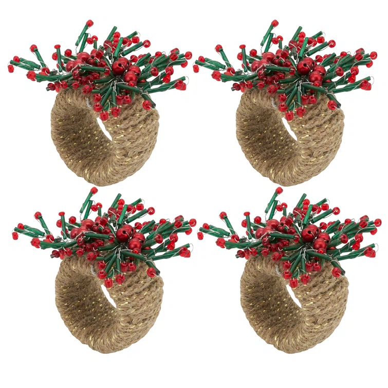 Saro Napkin Ring Collection Napkin Ring (Set of 4)
