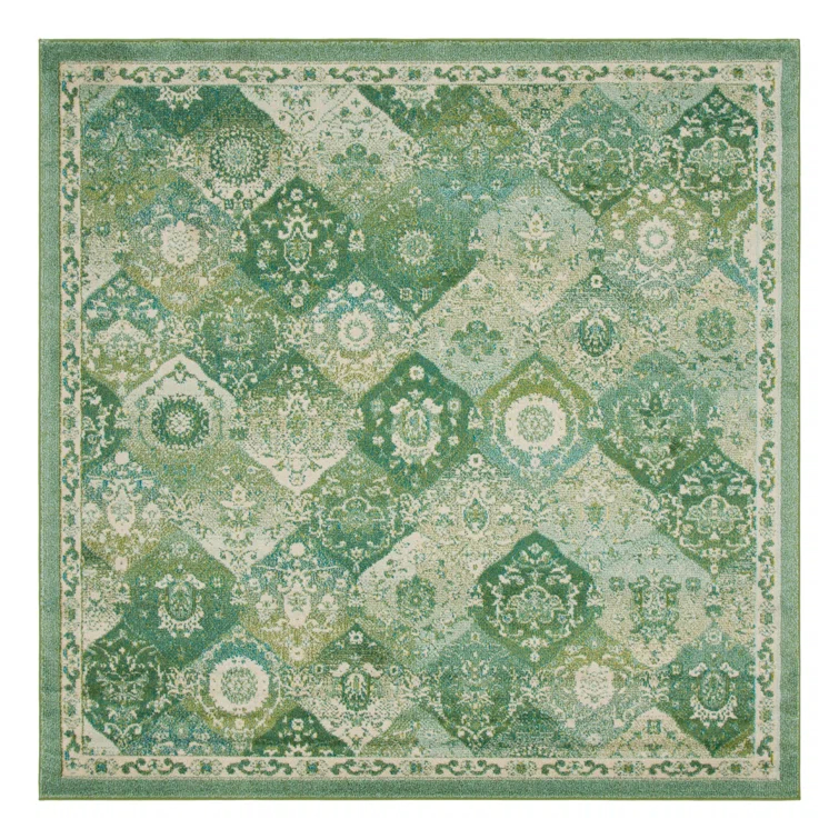 Kalf Abstract Green/Gray Rug
