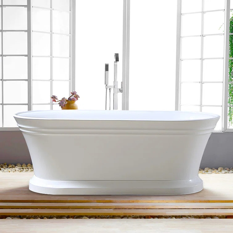 Athena 67" x 31" Freestanding Soaking Acrylic Bathtub