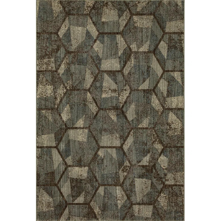 Scott Living Geometric Collage Gray 8' X 11' Area Rug