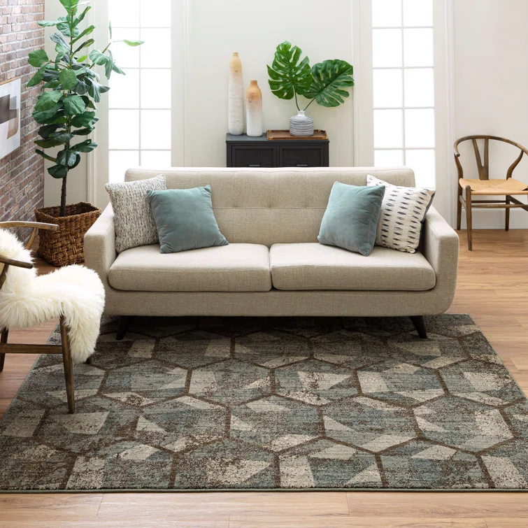 Scott Living Geometric Collage Gray 8' X 11' Area Rug