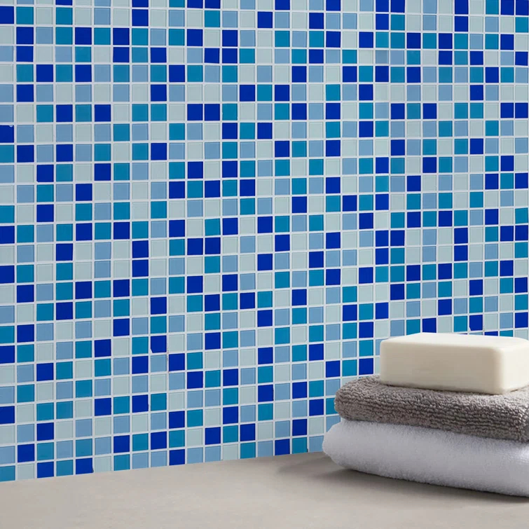 WS Tiles® 1" x 1" Straight Edge Glass Mosaic Tile