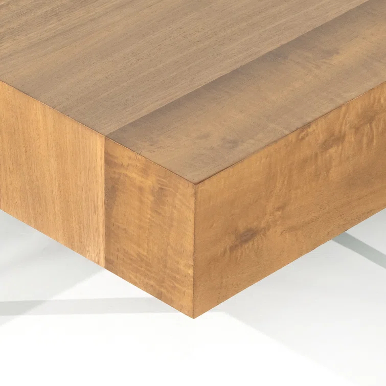 Contemporary Yukas Wood & Iron Square Coffee Table, 41"