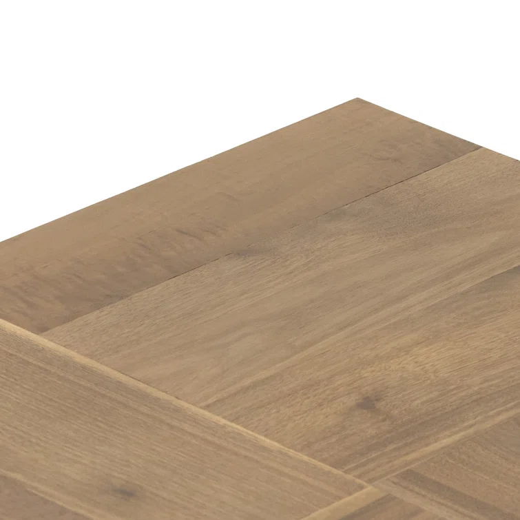Contemporary Yukas Wood & Iron Square Coffee Table, 41"