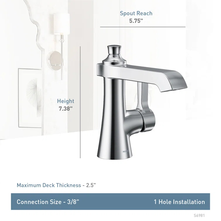 Flara Single Hole Bathroom Faucet with Drain Assembly
