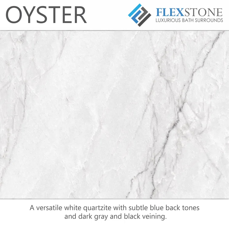 FlexStone Royale 60"W x 36"D x 80"H Alcove Bathtub/Shower Surround