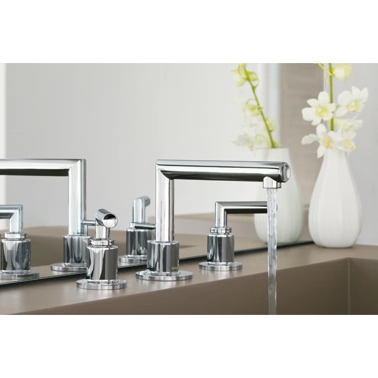 Arris Widespread Bathroom Faucet with Drain Assembly
