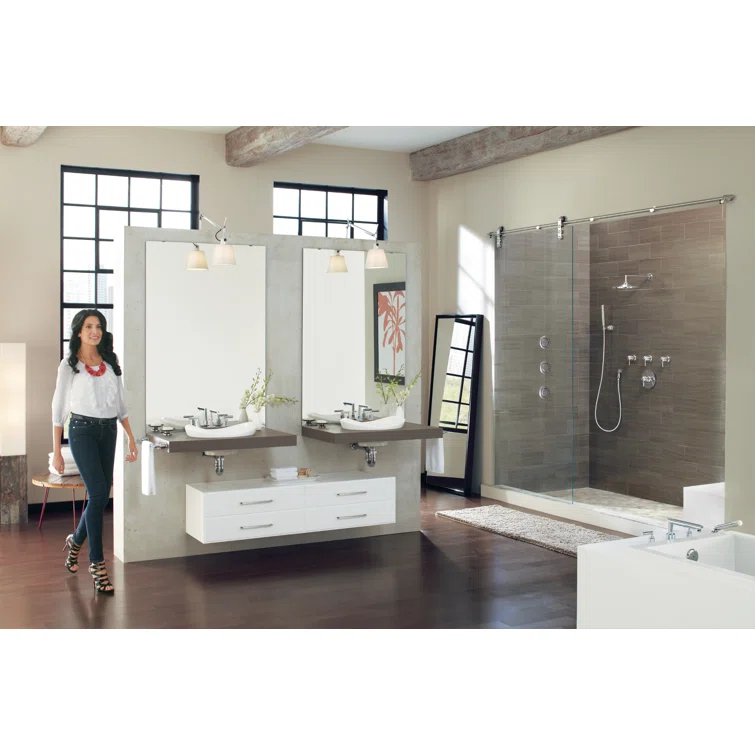 Arris Widespread Bathroom Faucet with Drain Assembly