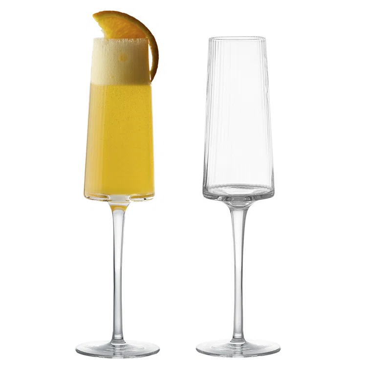 Zoya 8.5oz. Champagne Glass Stemware Set (Set of 2)