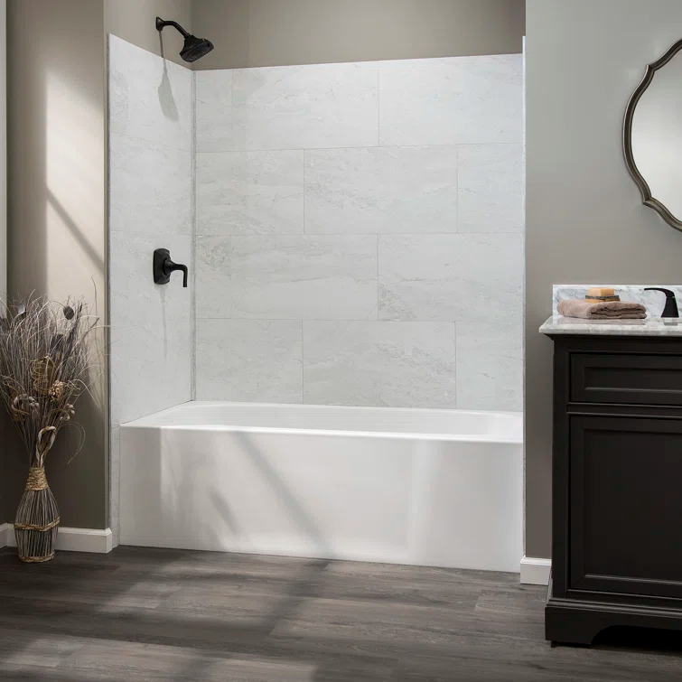 Palisade 25.6 in. x 14.8 in. Tile Shower and Tub Surround Kit