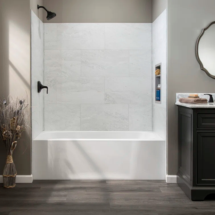 Palisade 25.6 in. x 14.8 in. Tile Shower and Tub Surround Kit