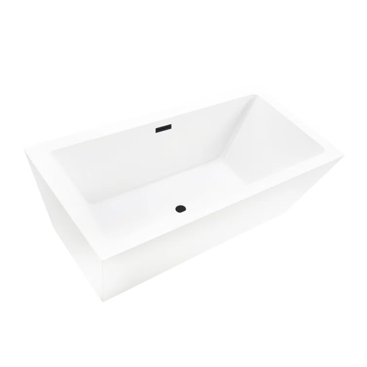 Elena 59" x 30" Freestanding Soaking Acrylic Bathtub
