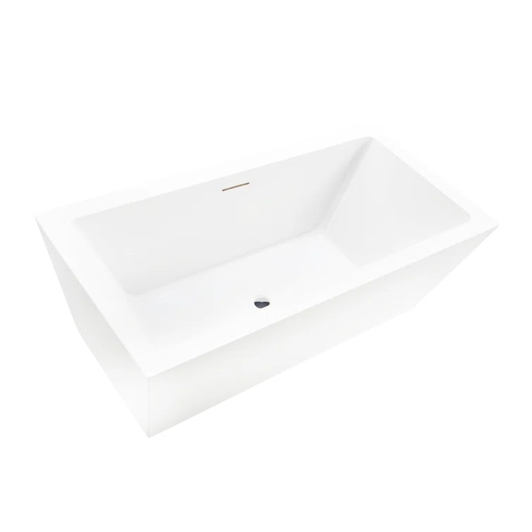 Elena 59" x 30" Freestanding Soaking Acrylic Bathtub