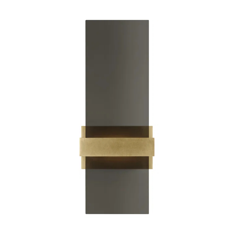 Natural Brass and Glass Dimmable LED Wall Sconce