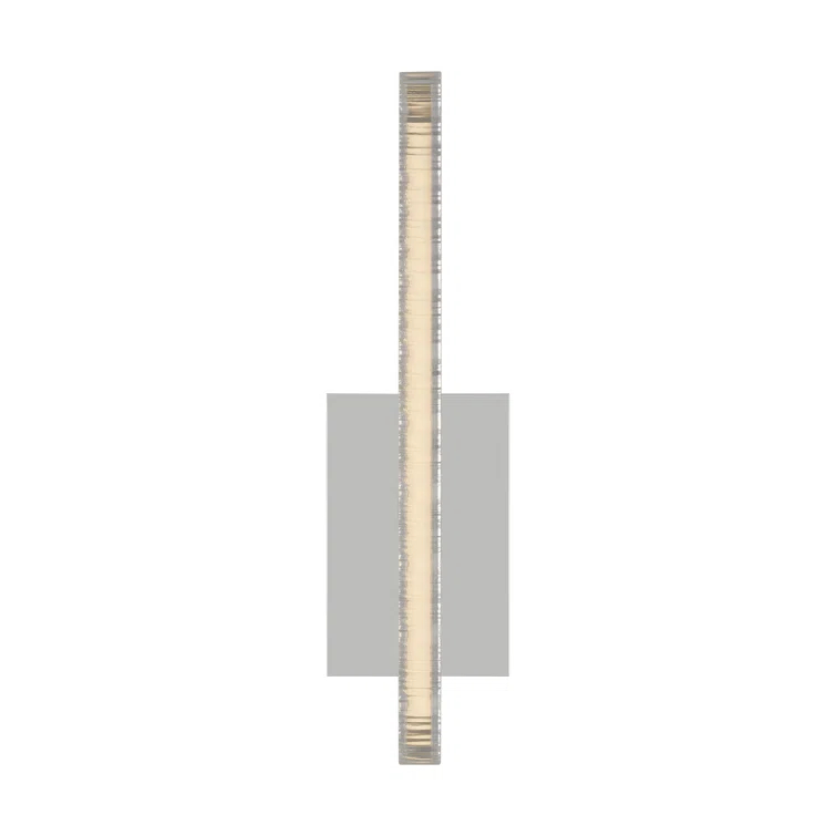 Polished Nickel Crystal LED Outdoor Wall Sconce