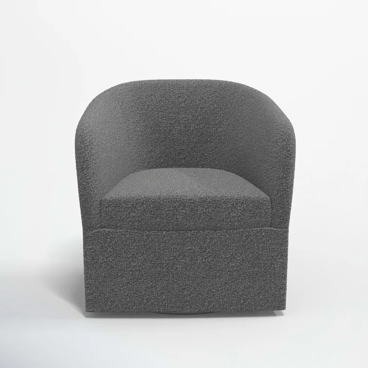 Lesia Upholstered Swivel Barrel Chair