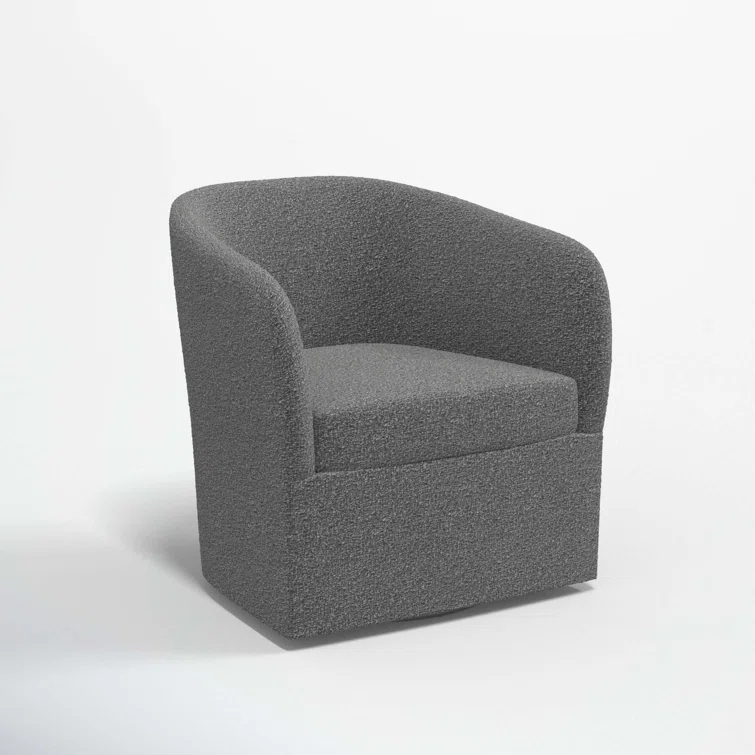 Lesia Upholstered Swivel Barrel Chair