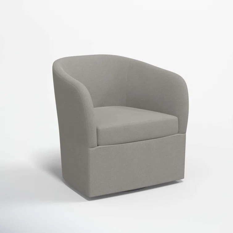 Lesia Upholstered Swivel Barrel Chair