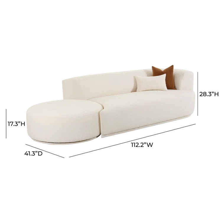 Fickle Boucle 2-Piece Sofa