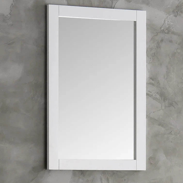 Hartford 20" Traditional Rectangular Wood Framed Bathroom Vanity Mirror