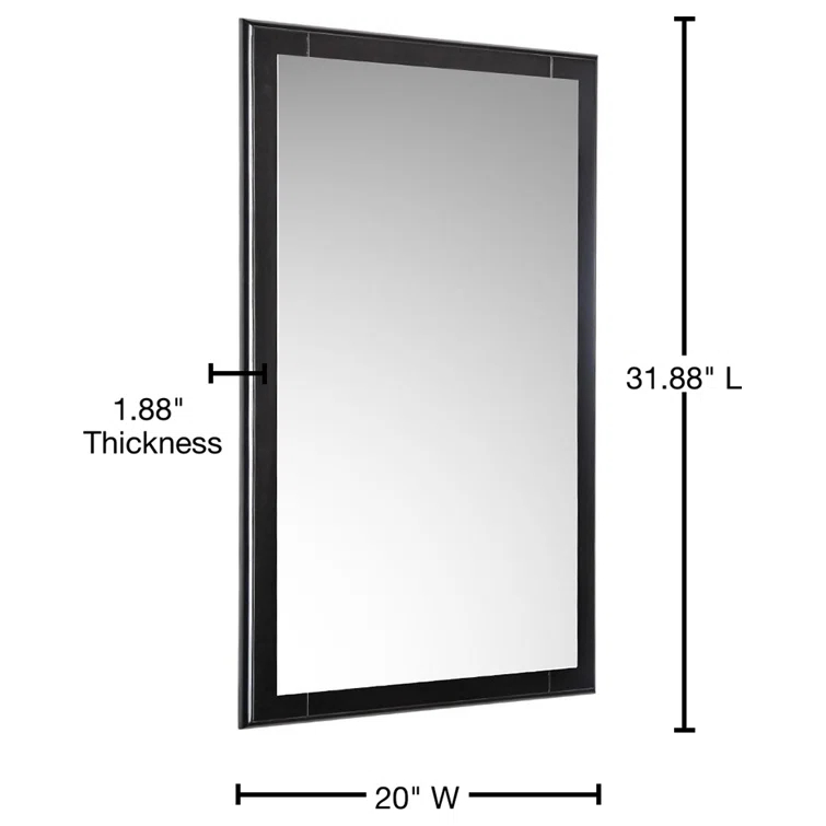 Oxford Wood Flat Wall Mirror