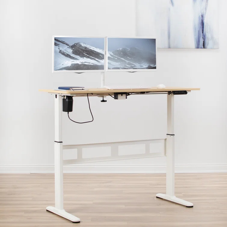 VIVO 55" x 24" Electric Sit Stand Desk, Height Adjustable Workstation (E155TB series)