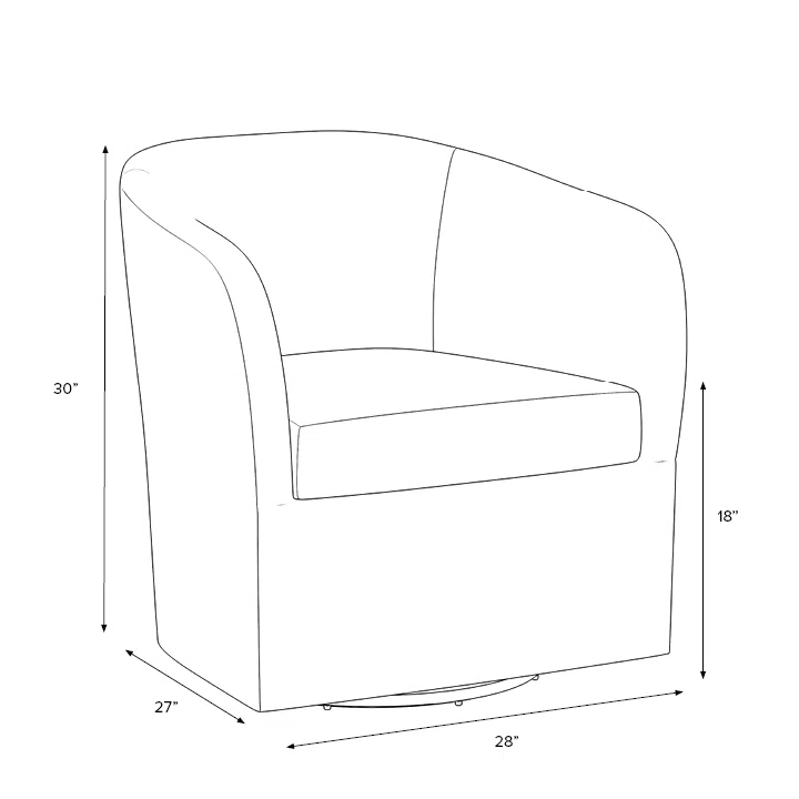 Lesia Upholstered Swivel Barrel Chair