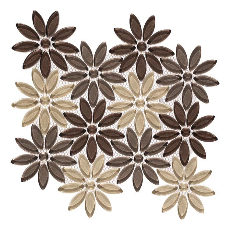 Fresh Novelty Flower Polished Natural Stones Wall & Floor Mosaic Tile