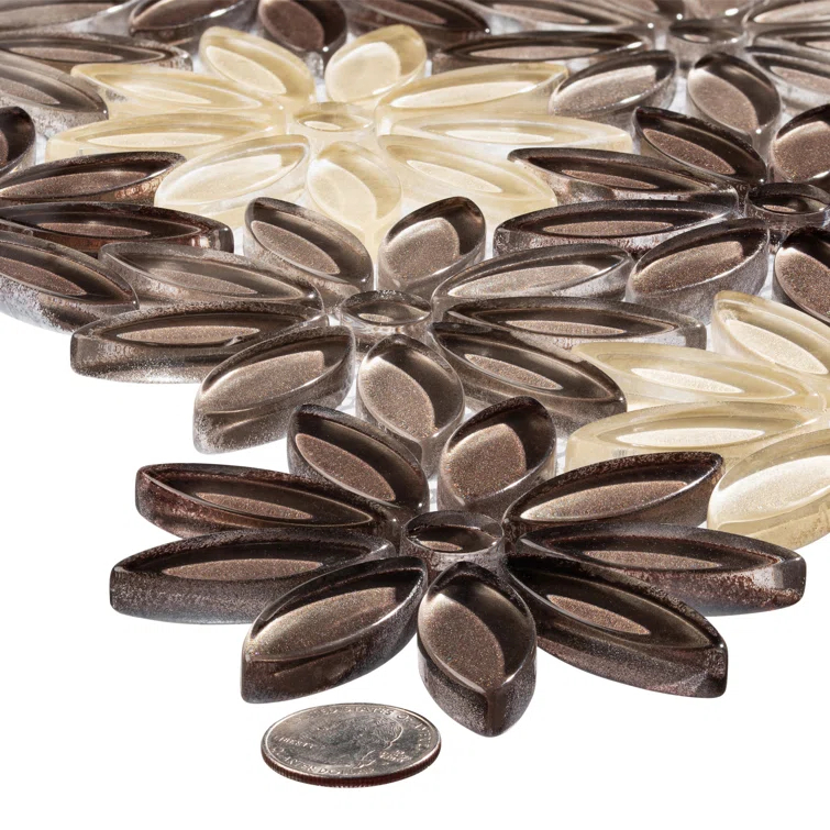 Fresh Novelty Flower Polished Natural Stones Wall & Floor Mosaic Tile
