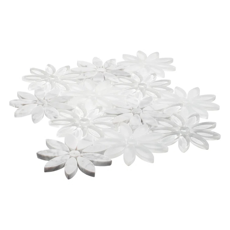 Fresh Novelty Flower Polished Natural Stones Wall & Floor Mosaic Tile