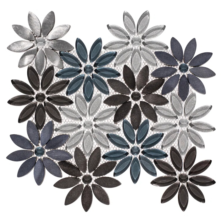 Fresh Novelty Flower Polished Natural Stones Wall & Floor Mosaic Tile