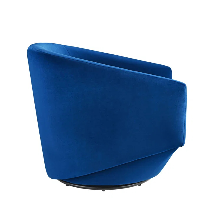 Velvet Swivel Barrel Chair
