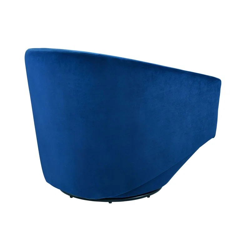 Velvet Swivel Barrel Chair