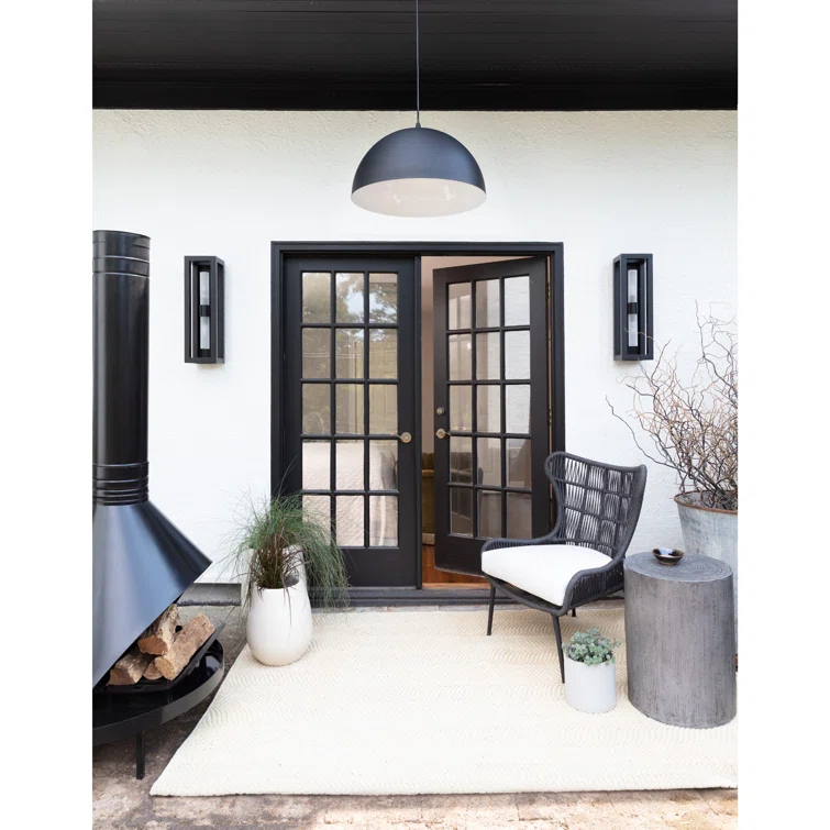 Peridot Outdoor Pendant Light by Regina Andrew - Black / Large