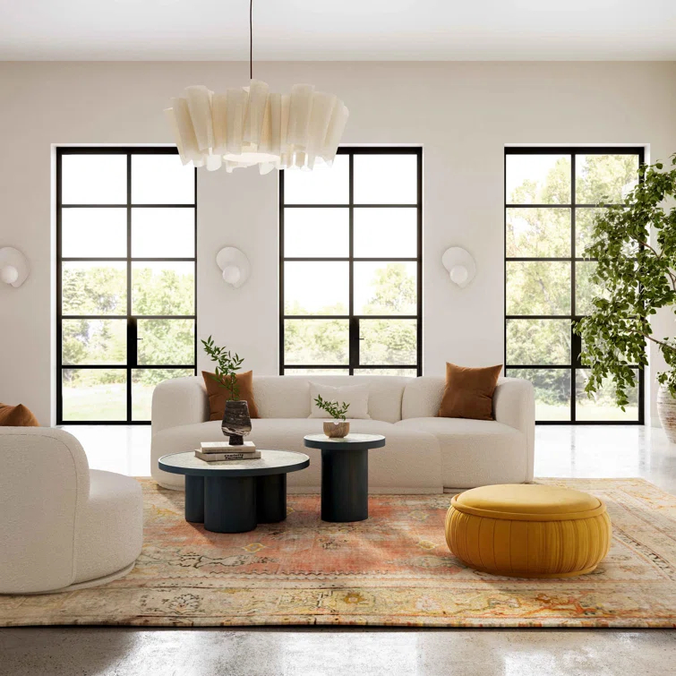 Fickle Boucle 2-Piece Modular RAF Sofa
