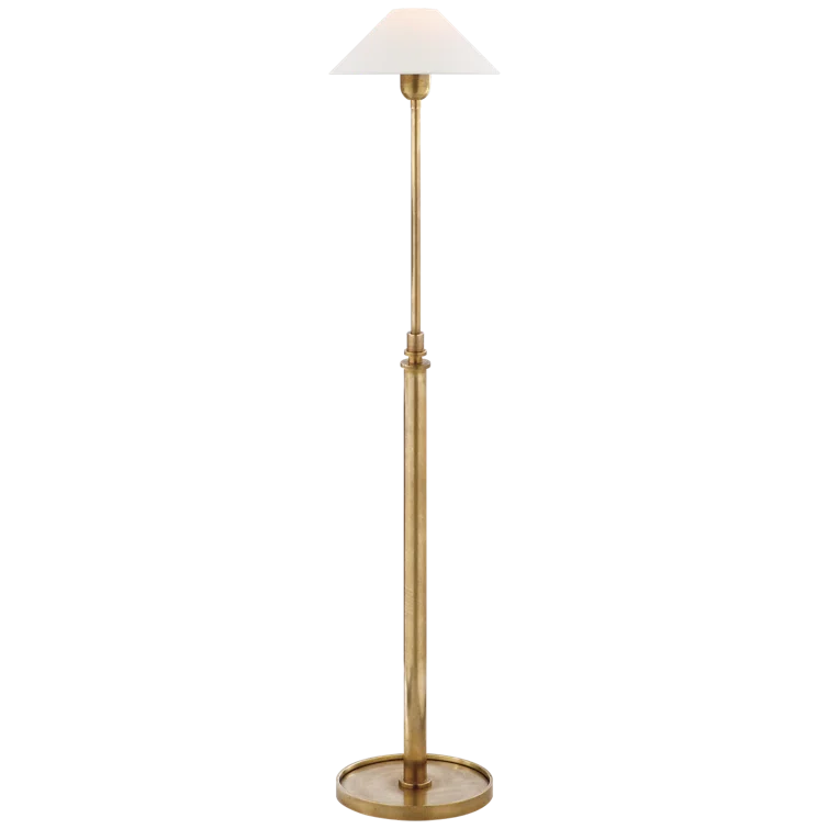 Edison Adjustable 39.5" Outdoor Floor Lamp in Hand-Rubbed Antique Brass