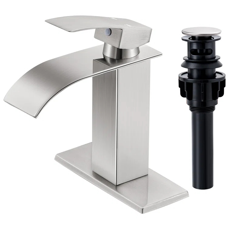 Freestanding Single-handle Bathroom Faucet with Drain Assembly