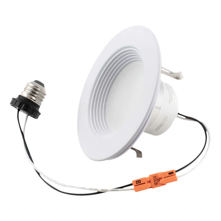 4-inch White Field-Adjustable Downlight Integrated LED Recessed Kit, 2700K Soft White to 5000K Daylight, 4-pack