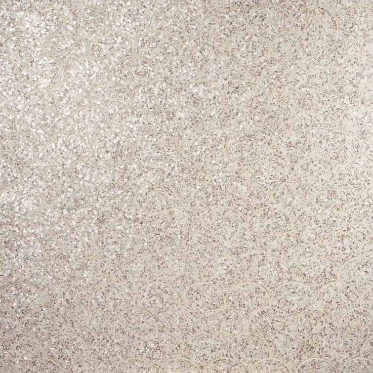 Shoal 5" Fishscale Terrazzo and Pearl Wall & Floor Mosaic Tile (0.74 Sq. Ft. / Sheet)