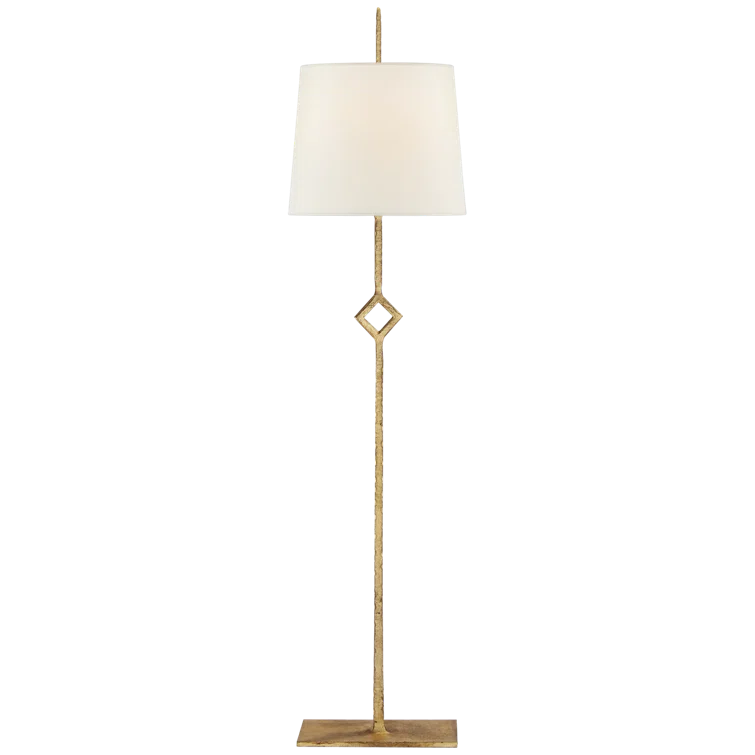 Edison Gilded Iron Buffet Table Lamp with Paper Shade
