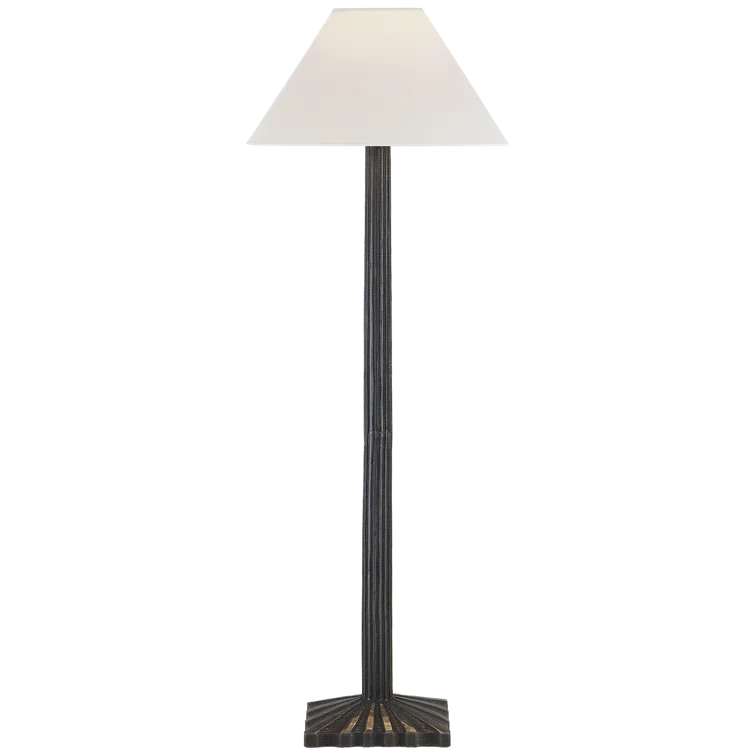 Edison Aged Iron Outdoor Buffet Lamp with Fabric Shade
