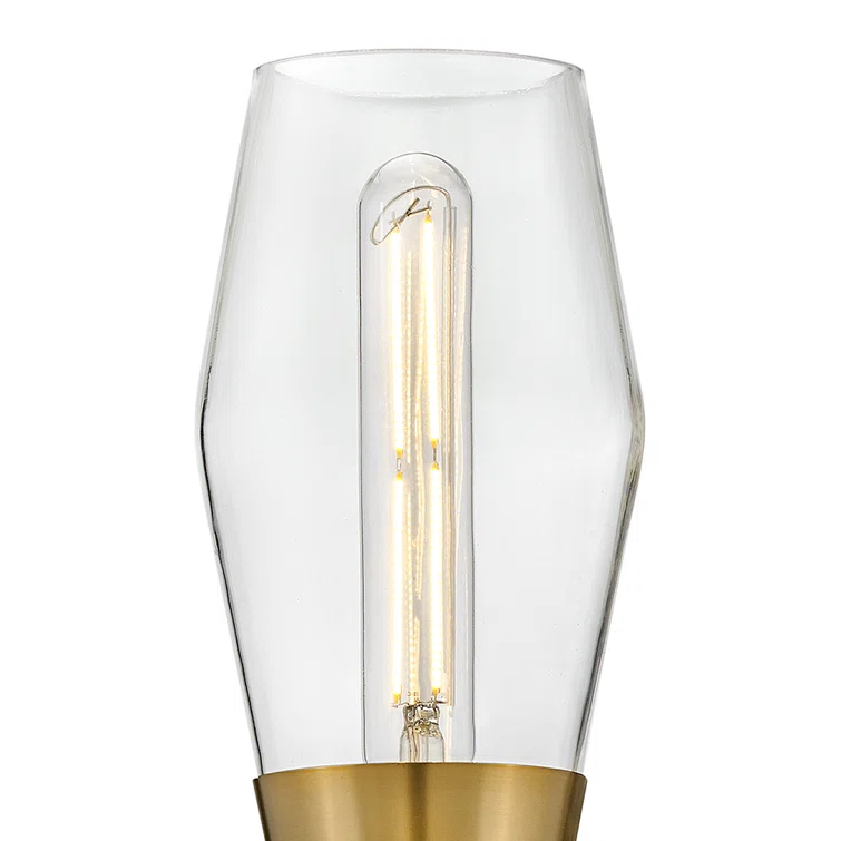 Livie 2-Light Tall Angular Wall Sconce with On/Off Button